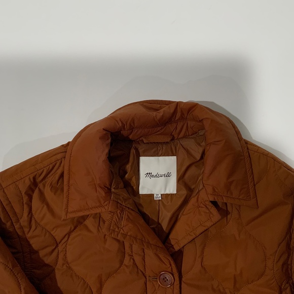 Madewell Quilted Jacket in Rust Brown XS - Picture 4 of 9